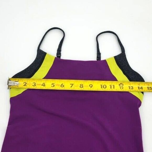 Lululemon Half Moon Tank Top Womens 8 / Medium Cami Purple, Grey, Lime Green Gym - Picture 4 of 4